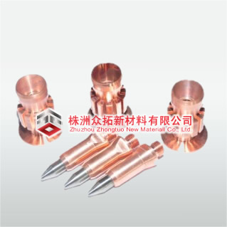 Tungsten copper spray electrode, plasma spray electrode and nozzles